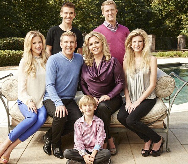 Todd Chrisley with his second wife and five children