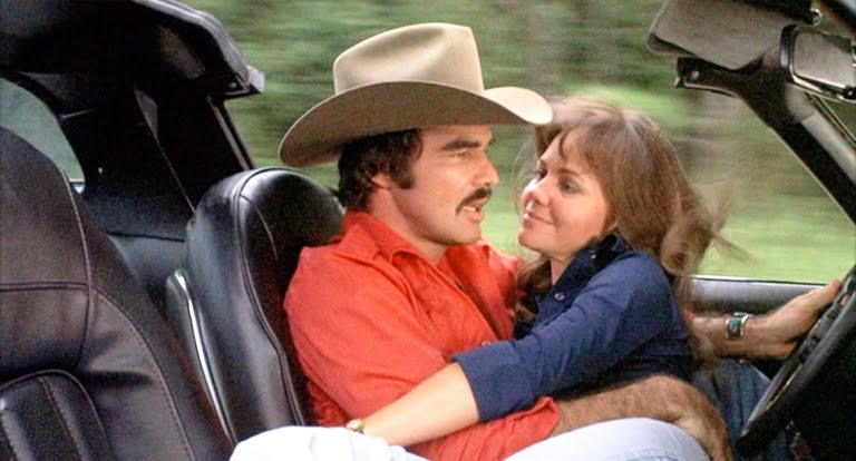 Sally Field and Burt Reynolds in Smokey and the Bandit