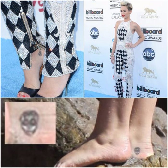 Miley Cyrus Tattoos, Tongue And Teeth