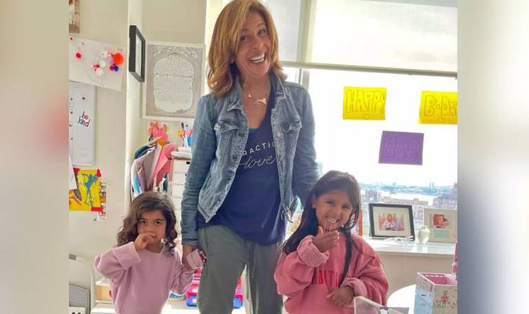 Broadcasting Journalist Hoda Kotb with her two daughters