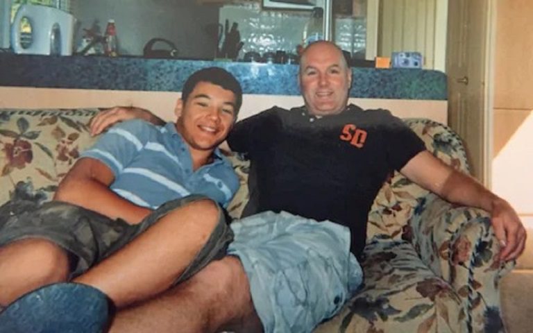 Ellis Genge With His Late father
